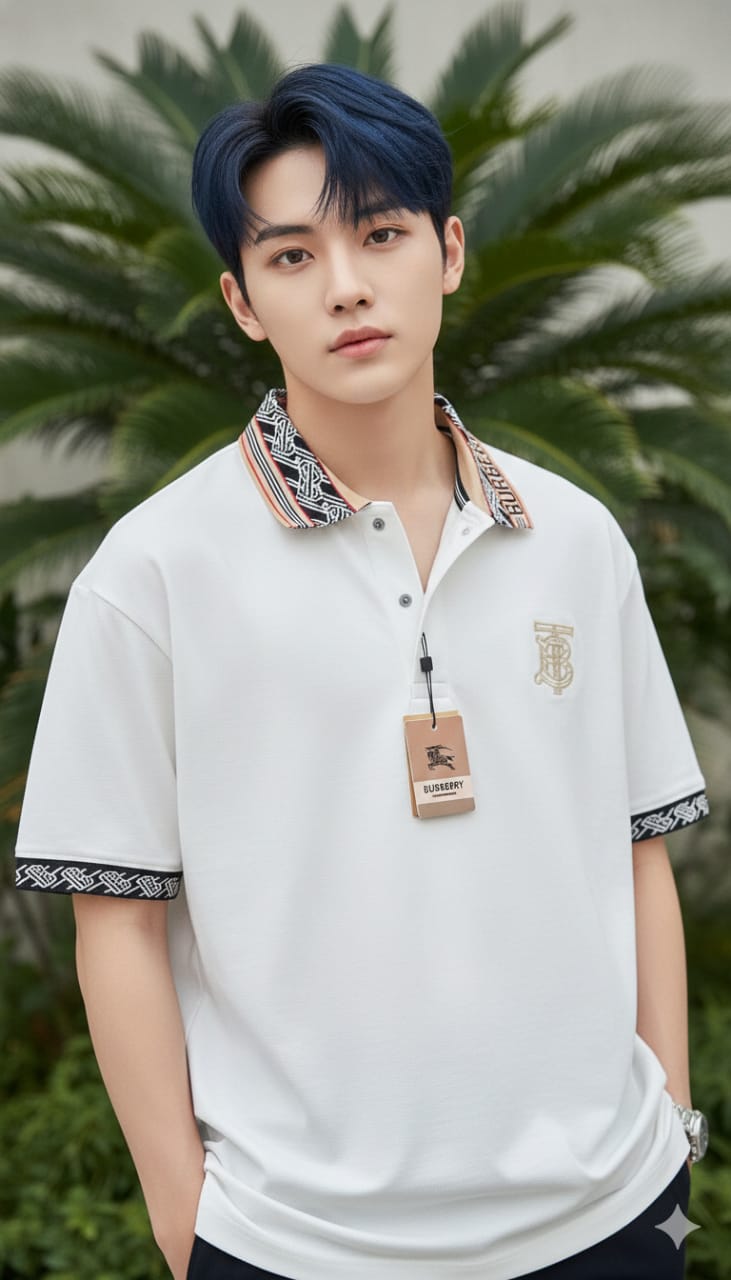 Burberry Men's Premium Drop Shoulder Polo T-Shirts