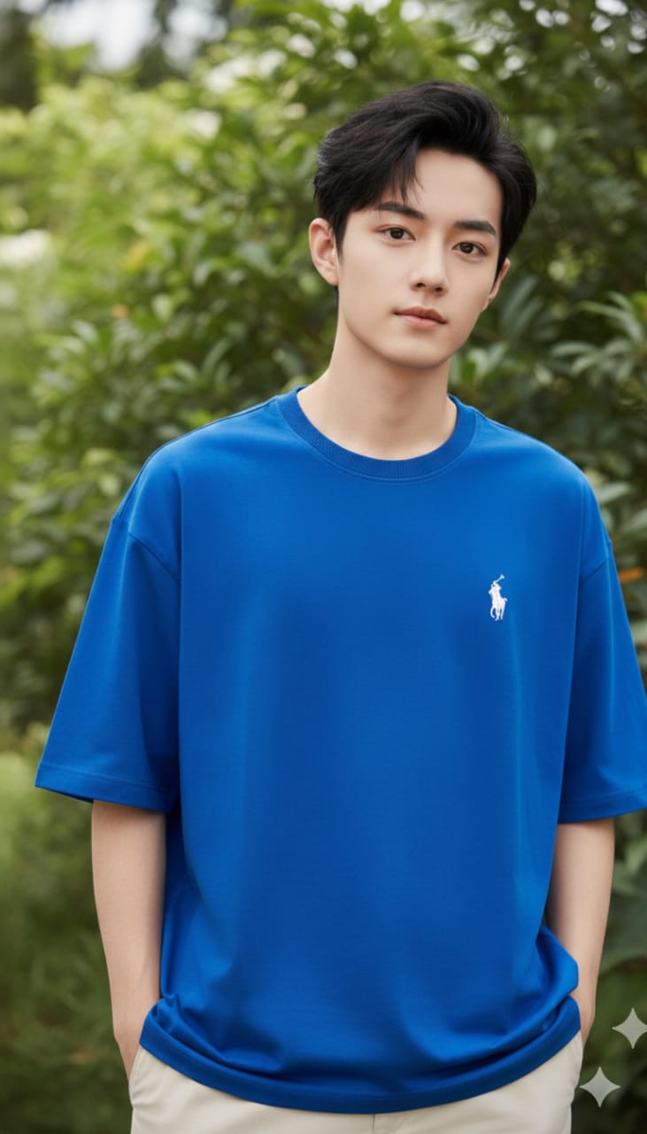 USPA Men's Plain Drop Shoulder Round T-Shirts - Image 4