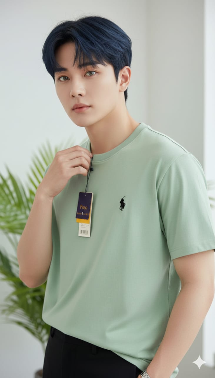 USPA Men's Plain Drop Shoulder Round T-Shirts - Image 3