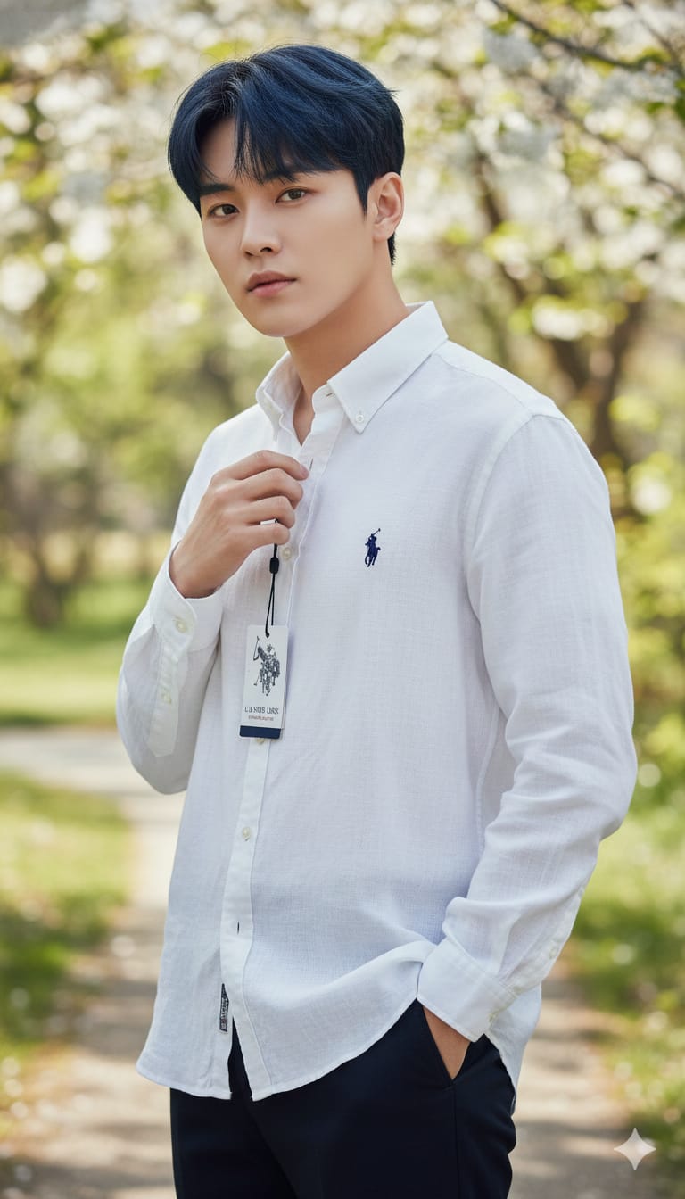 U.S. POLO ASSN. Men’s Premium Pure White Linen Shirt