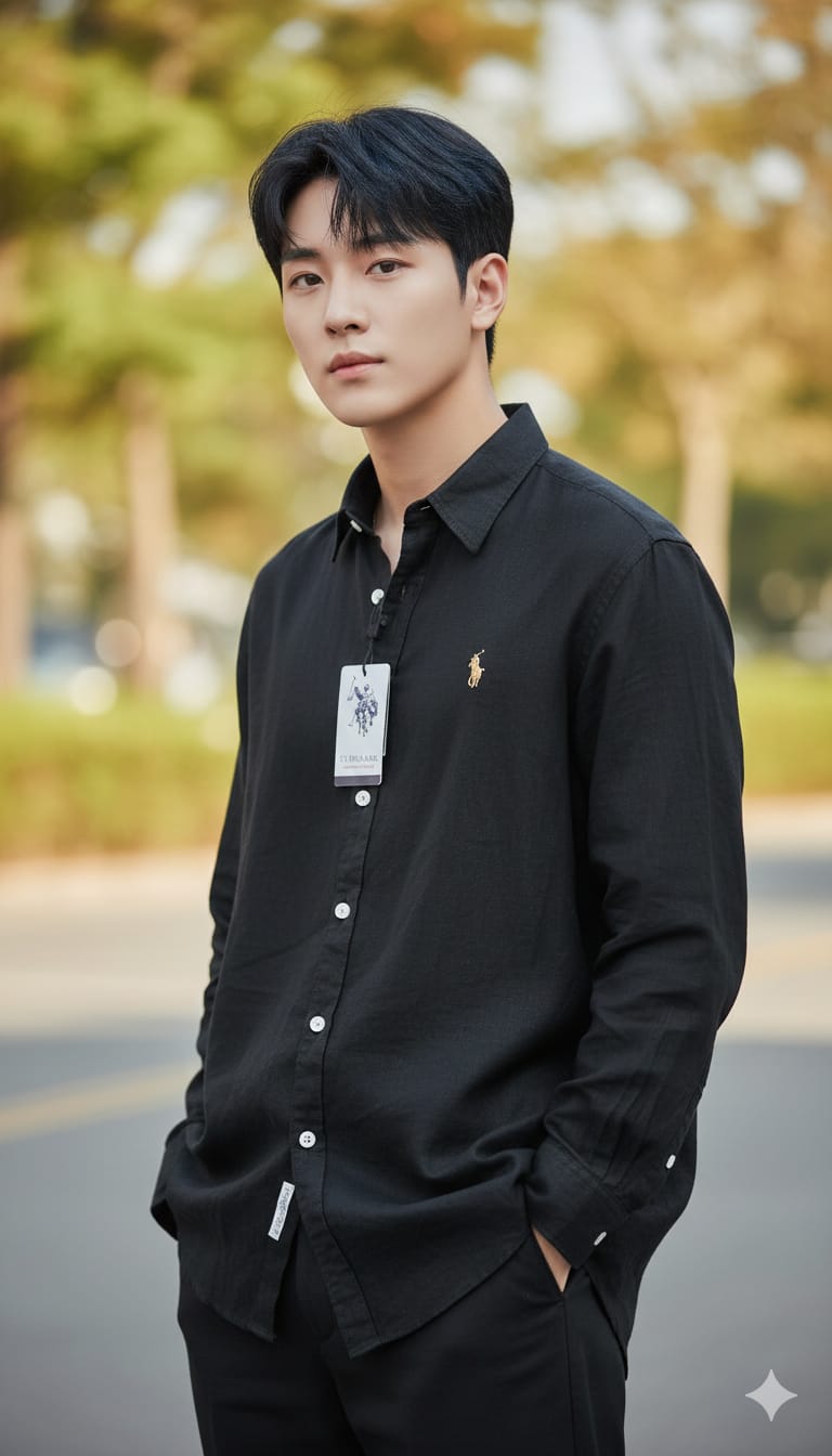 U.S. POLO ASSN. Men’s Premium Pure White Linen Shirt - Image 2