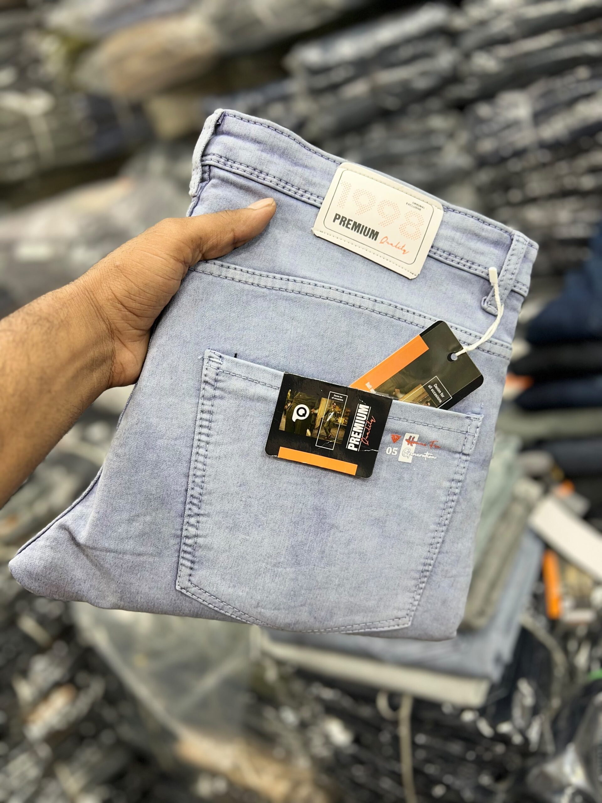 1998 Premium Washed Denim Jeans - Image 4