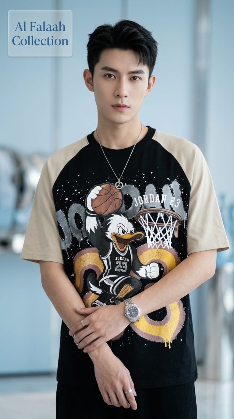 Basketball Graphic Drop Shoulder T-Shirt