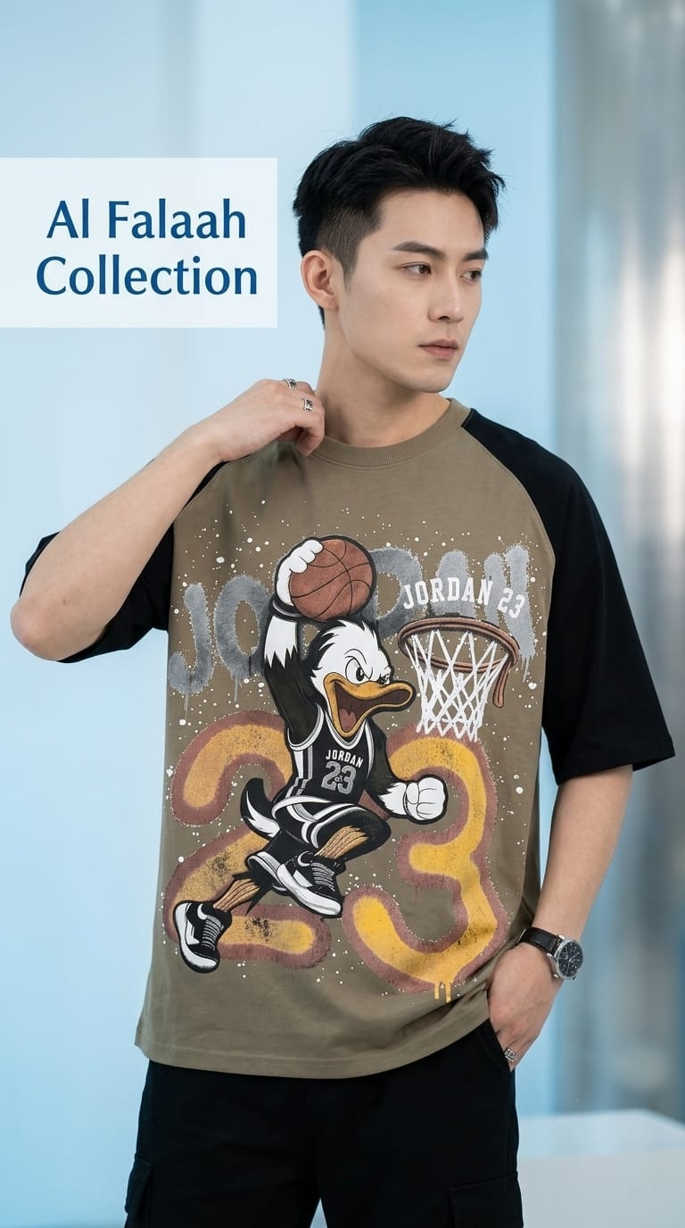 Basketball Graphic Drop Shoulder T-Shirt - Image 3