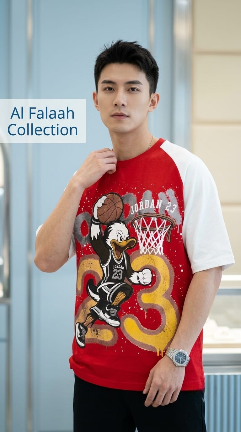 Basketball Graphic Drop Shoulder T-Shirt - Image 2