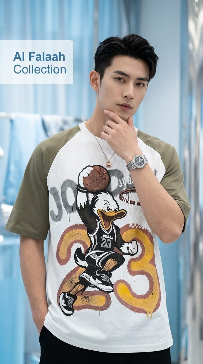 Basketball Graphic Drop Shoulder T-Shirt - Image 5