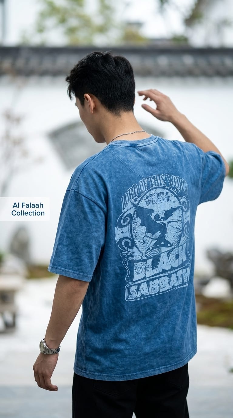 Black Sabbath Acid Wash Oversized T-Shirt - Image 6