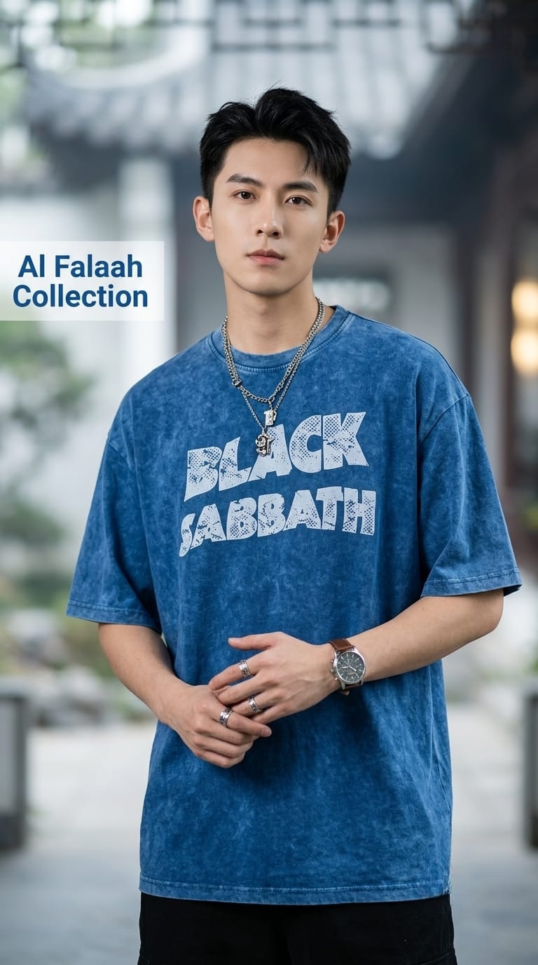 Black Sabbath Acid Wash Oversized T-Shirt - Image 5