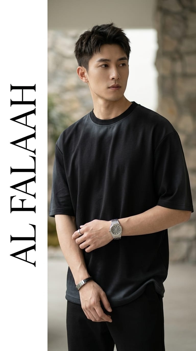 Contrast Shoulder Boxy T-Shirt