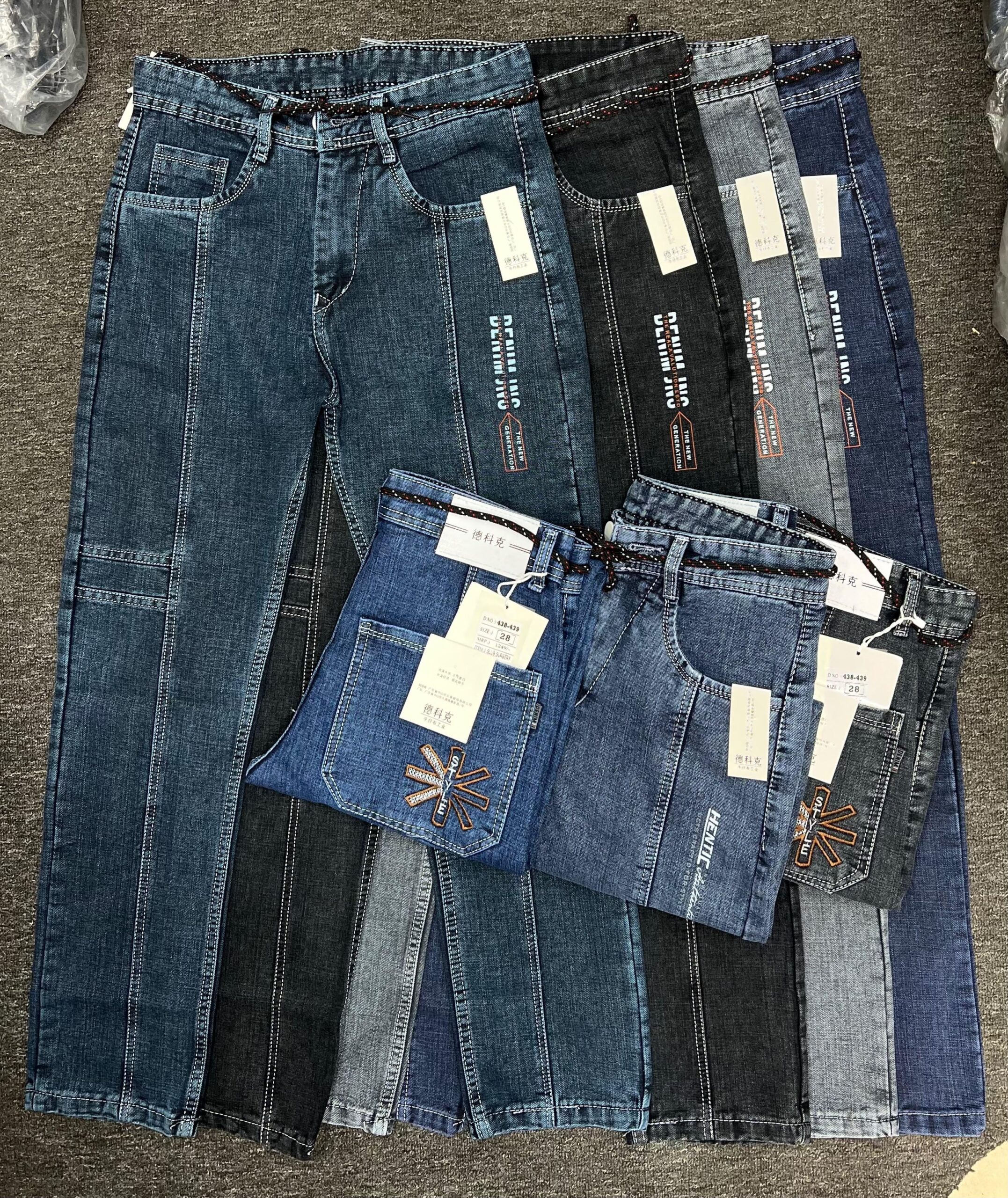 Contrast Stitch Slim Fit Denim Jeans