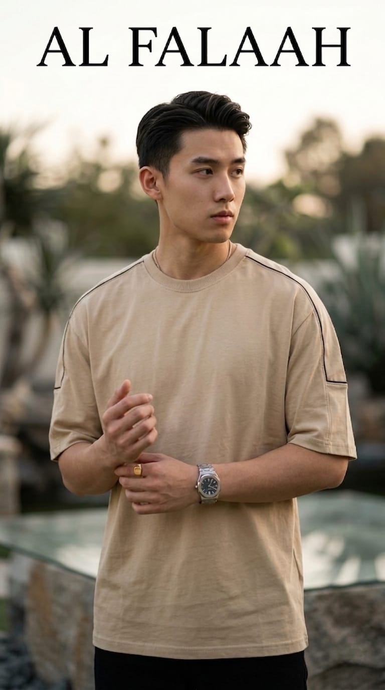 Essential Boxy Fit Round Neck T-Shirt - Image 4
