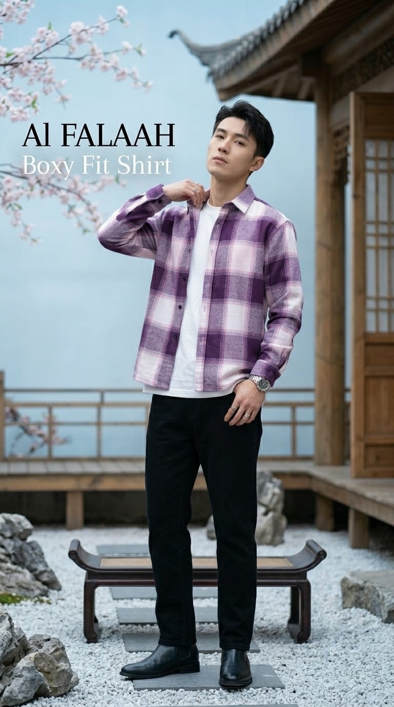 Premium Checkered Boxy Overshirt