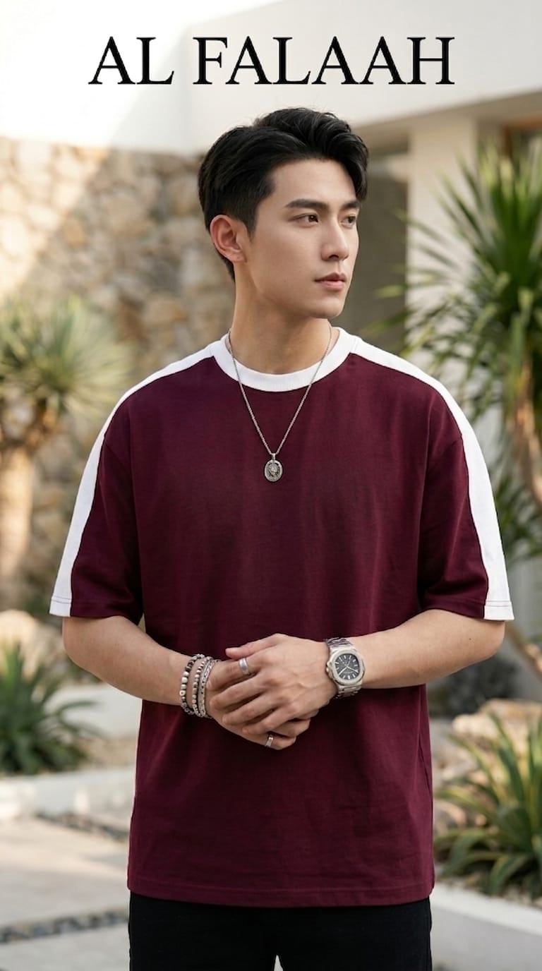 Raglan Contrast Sleeve T-Shirt - Image 5