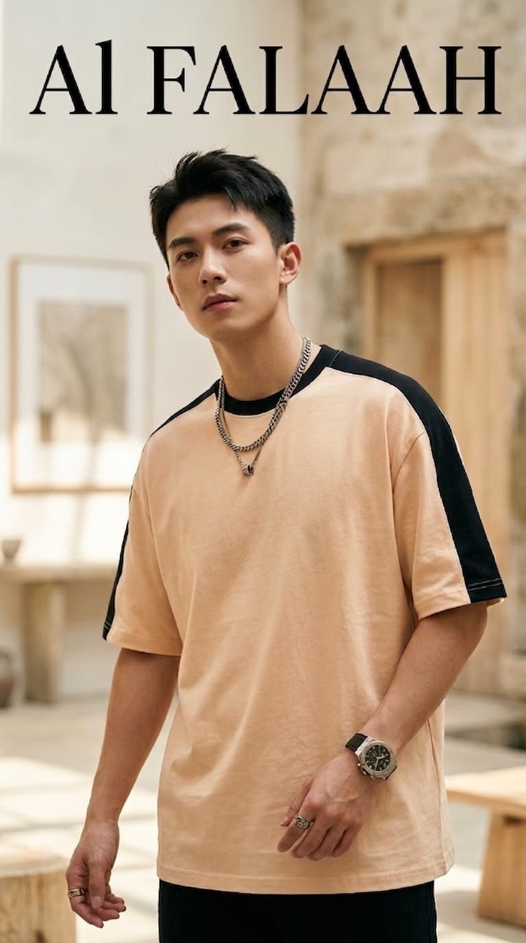 Raglan Contrast Sleeve T-Shirt - Image 3