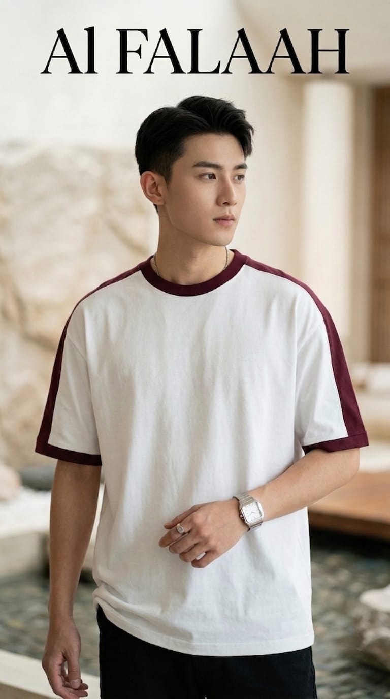 Raglan Contrast Sleeve T-Shirt - Image 4