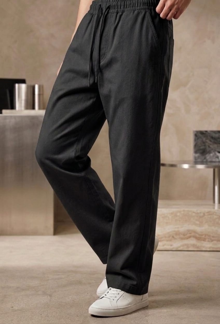 Relaxed Straight Fit Trousers - Image 2