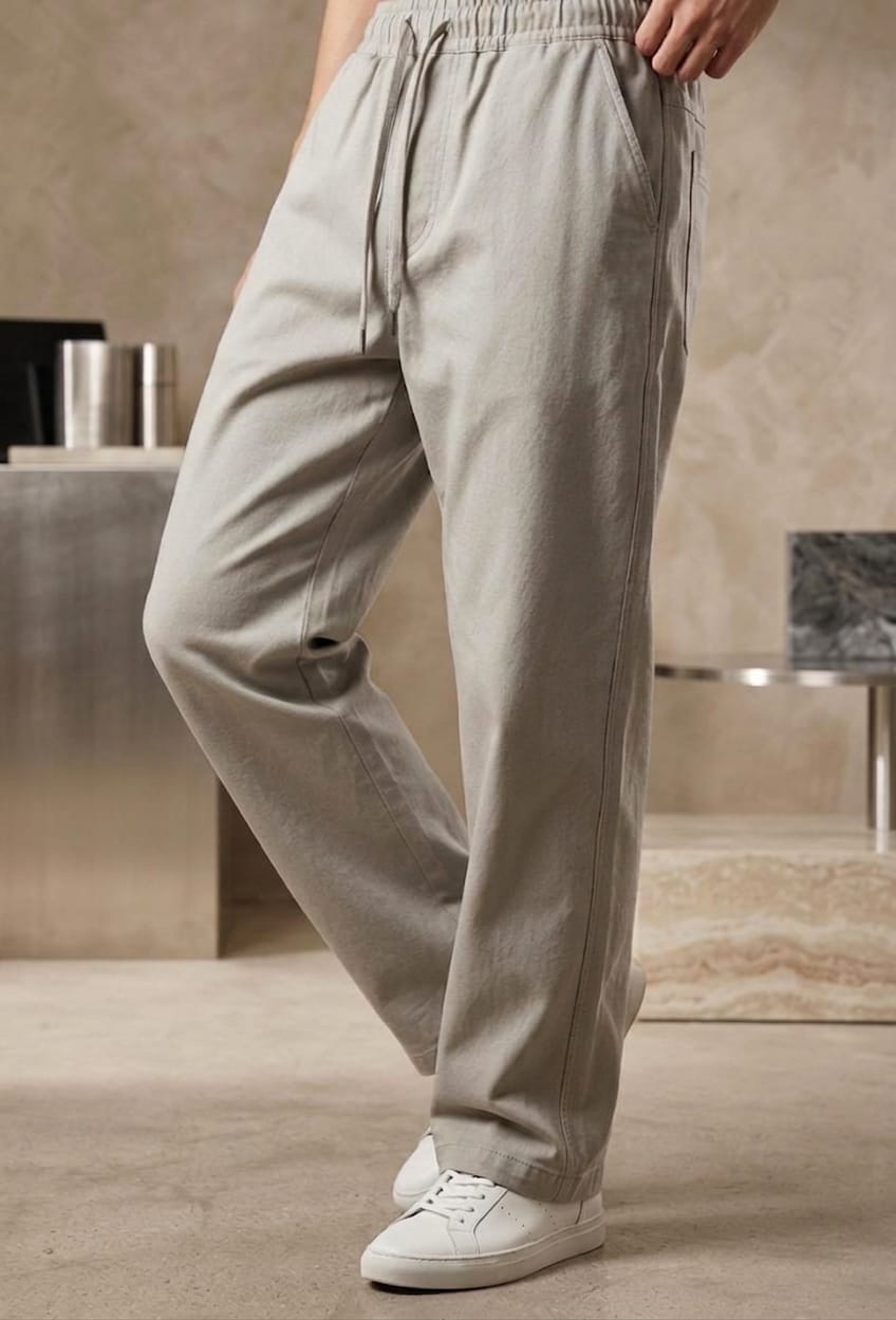 Relaxed Straight Fit Trousers - Image 3