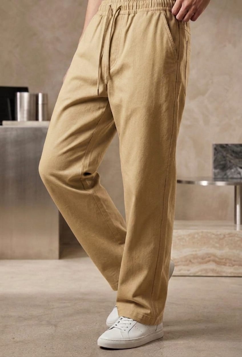 Relaxed Straight Fit Trousers